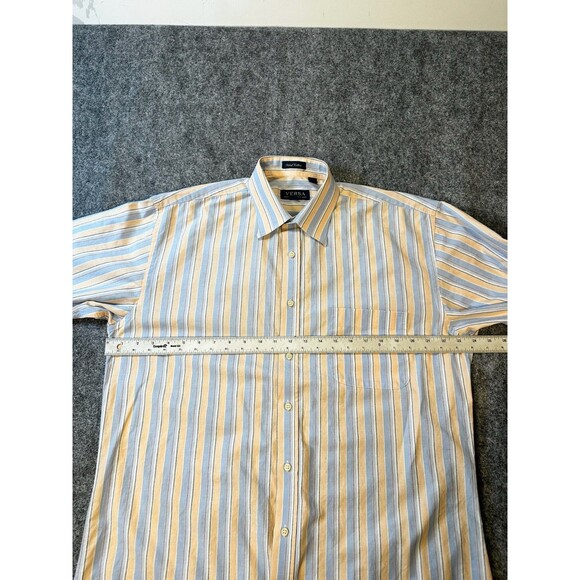 VTG Versa Mens Cotton Dress Shirt Size 16 32 33 L Striped Casual Adult Classic - Picture 8 of 12